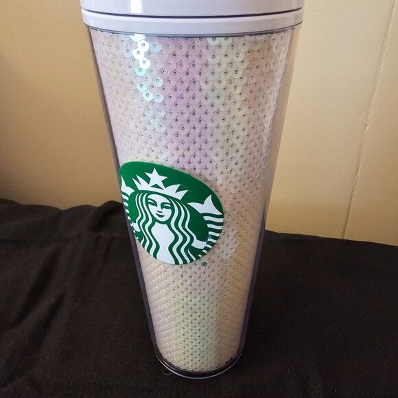 Starbucks 2020 Christmas Pastel Pink Mermaid Sequin Cup with Original St… - Picture 2 of 4